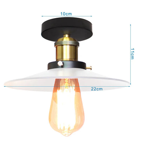 Vintage Retro Ceiling Light Flush Mount Lamp Shade Industrial Lights Lighting for Indoor Bedroom Kitchen Living Room Home Decors