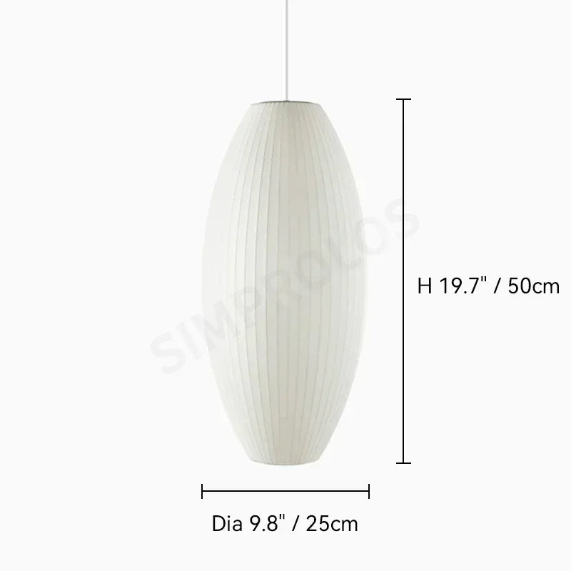Wabi-sabi Silk LED Pendant Lamp Denmark Designer Hanging Light Living Room Hotel Restaurant Factory Direct High-End Home Decor
