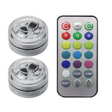 1-10PCS Car Wireless Adhesive LED Car Interior Ambient Light Remote Control Decor Auto RGB Interior Atmosphere Light Decorative