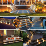 LED Deck Lights 12V Dimmable Underground Lamp | Recessed Outdoor Stair Lighting | IP67 Waterproof Garden Lights