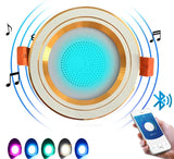 LED Smart Music Lamp Intelligent Background Music Light Ceiling Speakers With Adjusted Lights Smart Bluetooth Downlight Speaker