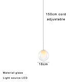 Italian Designer Glass Ball Pendant Light Dimmable Home Decoration Dining Room Pendant Lamp Round Large Stairwell Light Fixture