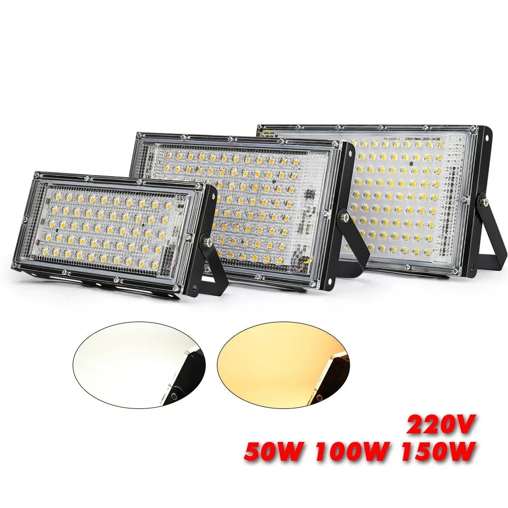 Flood light LED Spotlight For Outdoor House 50W 100W 150W AC 220V Foco LED Ceiling Spot Light Exterior Down  Street Lighting