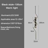 Nordic Matte Black Linear Decor Light - Luxury Indoor Sconce for Modern Villa