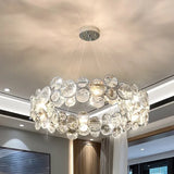 Villa Living Room Luxury Crystal Chandelier Starry Sky Duplex Hollow Staircase Hotel Lobby LED Pendant Lamp Home Decor Lighting