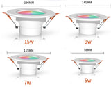 Smart Ceiling Lights RGB Tuya Wi-Fi Bluetooth LED Downlights Recessed Spotlight Alexa Lamps Control Alexa Google Home