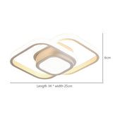 Small Modern LED Ceiling Light 2 Rings Creative Design Ceiling Lamp Indoor Lighting Fixtures Hallway Balcony Aisle Office Lustre