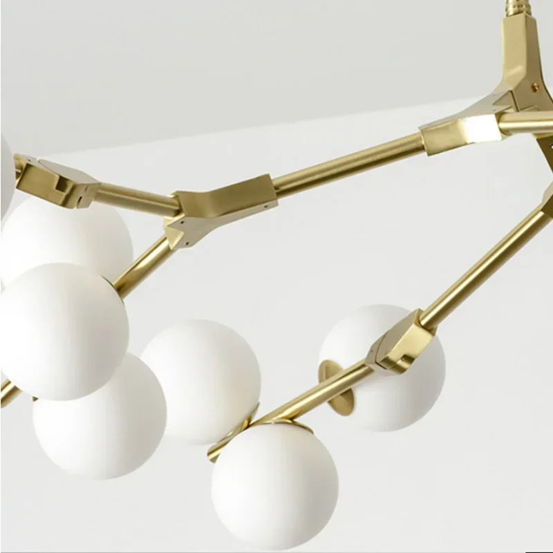 Modern Tree Branches Led Chandelier Glass Balls Hanging Chandelier Living Room Decoration Dining Room Bedroom Indoor Lighting