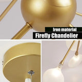 Nordic Pendant Lights Firefly Ceiling Light Chandelier Designer Pendente Led Lights Living Room Dining Kitchen Decor Hanglamp