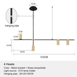 Nordic Modern Longer Chandelier Dining Table Fixtures Black Pendant Lights Restaurant Bar Kitchen Decor Living Room Hanging Lamp