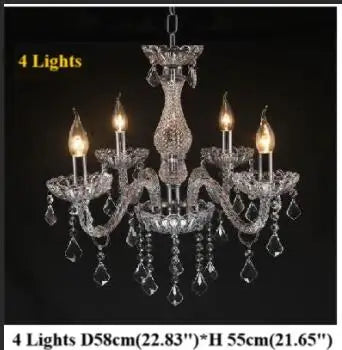 Luxury Traditional Classic K9 Crystal Chandelier Light for Living Room Bedroom Kitchen - Pendent Ceiling Fixture Top Quality