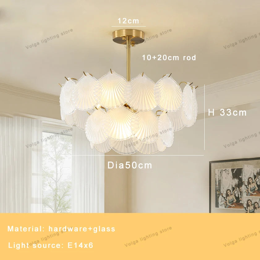2026 Modern Luxury Frosted Glass Chandelier White, Led E14 Dimmable Light Fixture Nordic FOR Living Room Bedroom Decoration