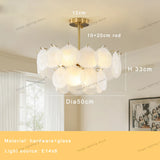 2026 Modern Luxury Frosted Glass Chandelier White, Led E14 Dimmable Light Fixture Nordic FOR Living Room Bedroom Decoration
