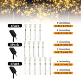 6Pack Outdoor Solar Garden Lights LED Garden Lights 8 Lighting Modes Courtyard Lamp IP65 Solar Landscape Light