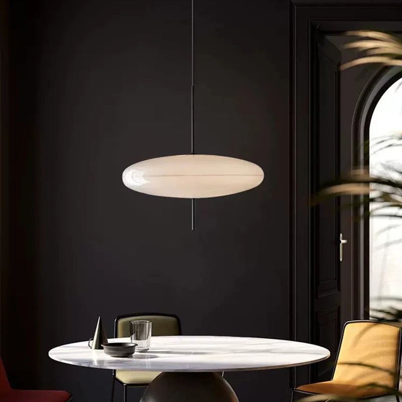 Modern Flying Saucer Pendant Lights LED Minimalist Black White Hanging Lamps Restaurant Study Living Rooms Bedroom Bar Home Lamp