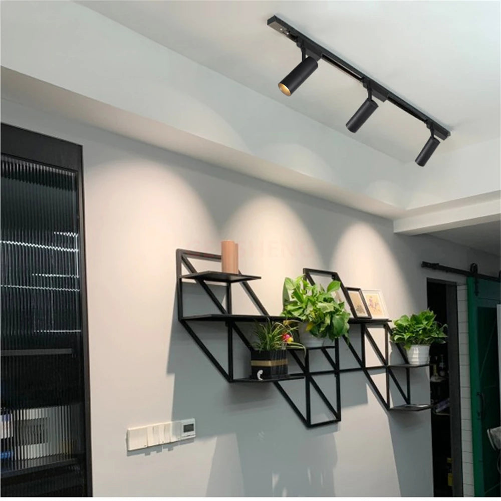LED Track Light Rail 0.5M 1M Black White Aluminum 2 Wire System Track Light Series Universal Track for Ceiling Spot Lamps
