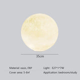 Nordic Moon Led Chandelier Living Dining Room Round Pendant Light Home Lighting Bedroom Atmosphere Hanging Lamp Lustre Luminaire