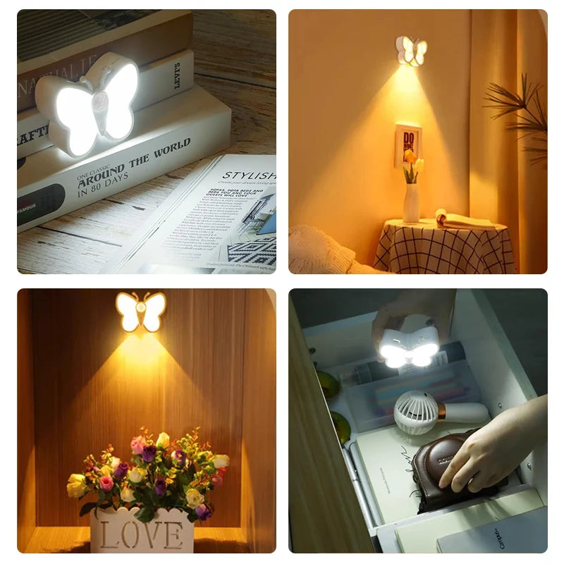 1PC/2PCS，LED Night Light, USB Rechargeable, Three Light Colors, Smart Motion Sensor—Perfect for the Living Room and Bedroom