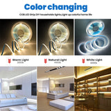 12V 24V COB LED Strip Light 320LEDs/M High Density Flexible 8mm FOB Tape Lights 5M 10M RA90 Warm Nature Cold White Linear Ribbon