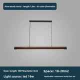 New Solid Wood Chandelier For Modern Minimalist Dining Bar Single-Line Chandelier For Tea Room Wooden Long Chandelier For Lounge