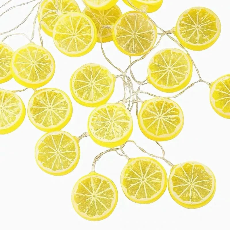3m LED Lemon Garland Orange Slices String light Yard Wedding Home Party Bedroom Decoration Battery Lamps Holiday Lighting