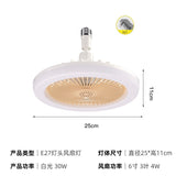E27 LED Ceiling Fan Light 3-speed Cooling Fan Remote Fan Light 30W Dimmable Ceiling Fan Light Electric Fan Ventilator Light