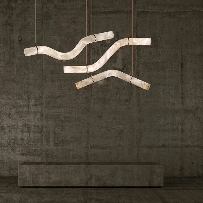 2026 New Trend Marble Collection LED DIY Hanging Lamps Chandelier Lighting Fixtures Lustre Suspension Luminaire Lampen For Foyer