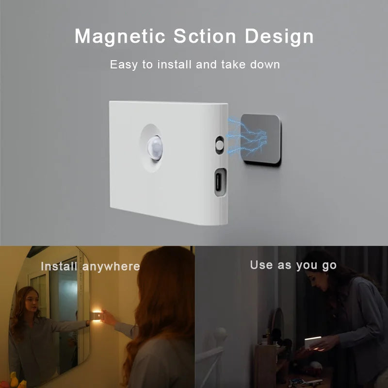 Motion Sensor Light Wireless LED Night Lights Bedroom Decor Light Detector Wall Decorative Lamp Staircase Closet Aisle Light