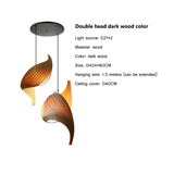 Wing maple pendant lamp handmade pleated finish wooden hanging light japanese style Chandelier dining bedroom staircase