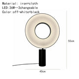 Modern Fabric Pendant Light Designer Iris Pendant Lights for Living Room Hotel Lobby Restaurant Decor LED White Round Chandelier