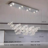 French Dining Room Crystal Led Pendant Lights Modern Luxury Bar Hanging Lamp Home Decor Led Suspend Light Led Luminarias