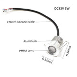 LED RGB Waterproof Sauna Light Temperature Proof Multicolor 12V Mini Spotlight Outdoor Ceiling Dimmable Led Spot Bathroom 3W