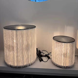 Modern Tassel Fringe Accent Table Lamp with E27 Bulb - Boho Decorative Desk & Bedside Light Fixture for Living Room, Bedroom & Office Decor