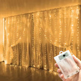 3/6M EID LED Curtain Light String Battery Power Wedding Bedroom Decor Ramadan Home Decoration 2026 Outdoor Lighting