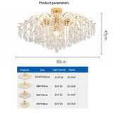 Modern Luxury Crystal Ceiling Chandelier For Living Room Dining Room Bedroom Ceiling Lamp LED Lights Home Appliance AC85-260V
