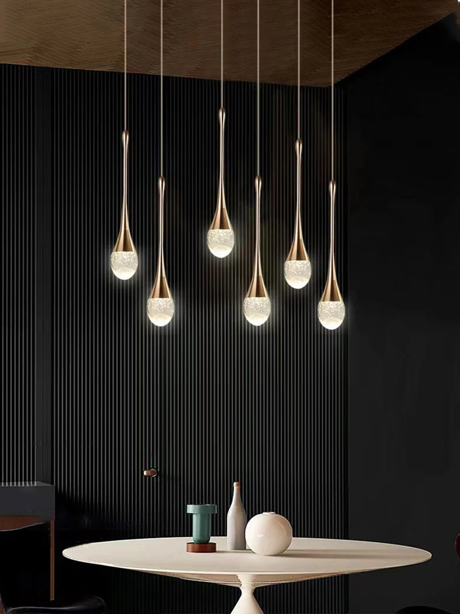 LED Pendant Lights Chandelier Mirror Lamp Home Kitchen Island Dining Living Room Bar Cafe Droplight Fixture