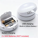 Wireless LED Motion Sensor Night Light - USB Rechargeable Closet & Cabinet Lamp