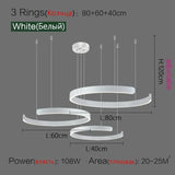 Nordic Designer Round LED Pendant Light - Modern Chandelier for Dining Room