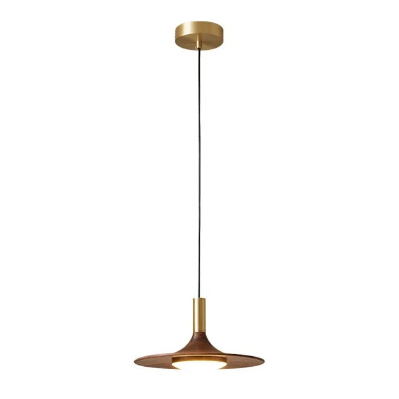 Luxury Walnut Dining Table Chandelier - Creative 3-Head Bedroom Bed Light