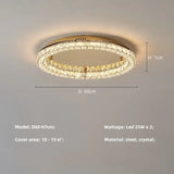 Luxuy gold LED Ceiling lamp modern crystals round ceiling chandelier for living room hotel hall bedroom restaurant lighting