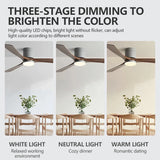 Low Floor Ceiling Fan 38/56 Inch LED Light Supports Remote Control Of Living Room, Dining Room, Bedroom, Study Room, DC Fan