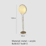 Desk lamp LED Metal Chrome Light Living Room Hotel Room  White Acrylic Ball Lights Home Art Deco art work light