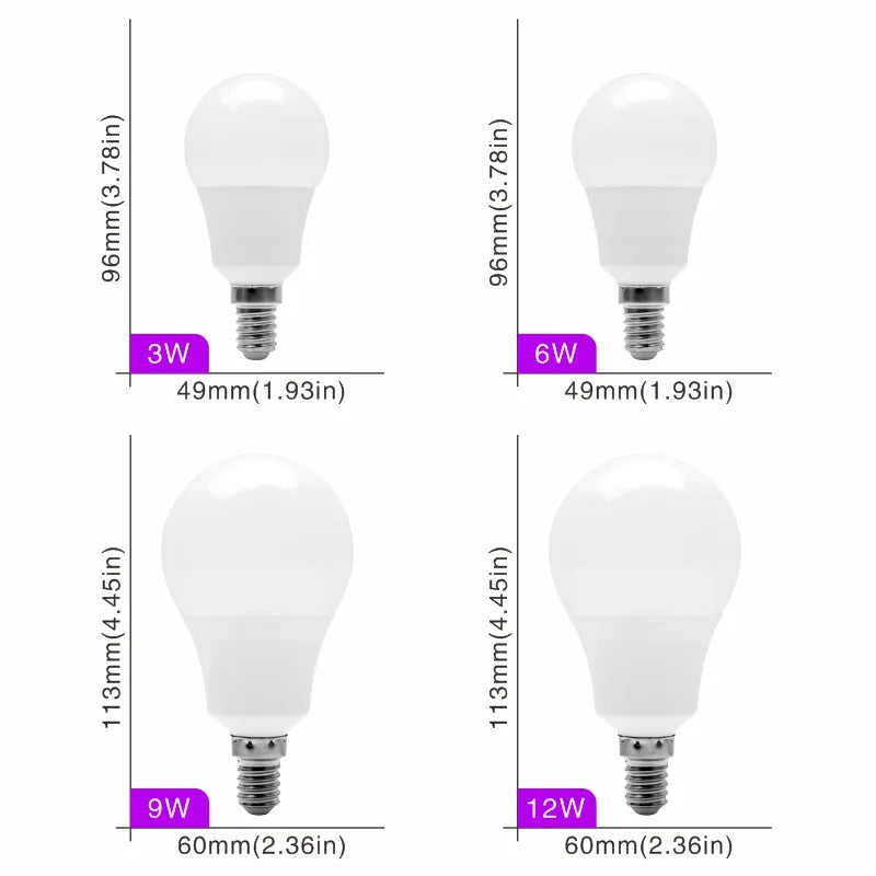 E27 E14 LED Bulb 20W 18W 15W 12W 9W 6W 3W Lampada LED Light AC 220V-240V Bombilla Spotlight Lighting Cold/Warm White Lamp
