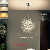Modern Dandelion LED Pendant Light - Crystal Firework Chandelier for Living Room