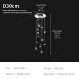 Chandelier Over the Dining Table Kitchen Island Pendant Light Dining Room Butterfly Design Chandelier Crystal Hanging Lamp