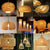 Classic Bamboo Luster's Chandelier Hanging Lamp Ceiling Handmade Rattan Pendant Light Fixture Weaving Home Living
