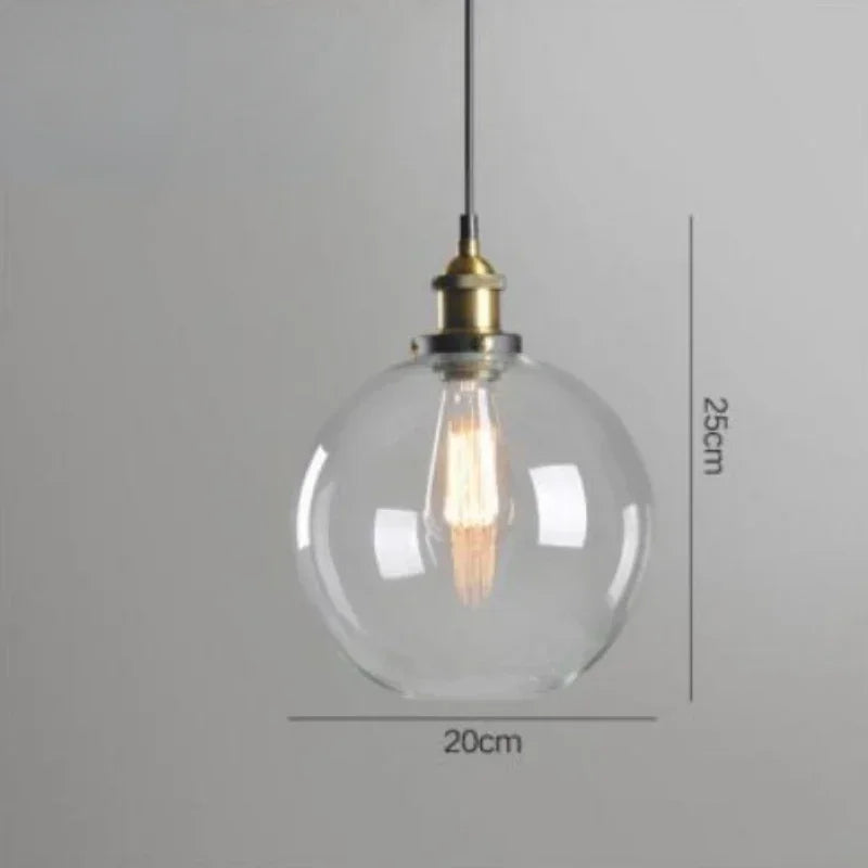 Clear Gray Amber Colour Vintage Pendant Lights Dining Glass Hanging Lamp Russia Loft Luminaire Modern Bedroom Light Fixture