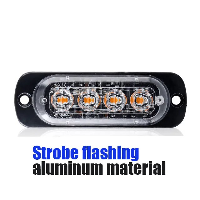 1pcs Led Strobe Warning Light Cheap Strobe Grille Flashing Lightbar Truck Car Beacon Lamp Amber Traffic Light 12V 24V Car Light
