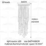 Modern LED Long Staircase Chandelier - Luxury Villa & Attic Hanging Lamp