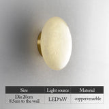 Modern Natural Marble LED Wall Lamp Copper Wall Sconce Living Room Bedroom Aisle Corridor Foyer Hotel Indoor Lighting Home Decor